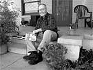 Jim Sallis on a porch.